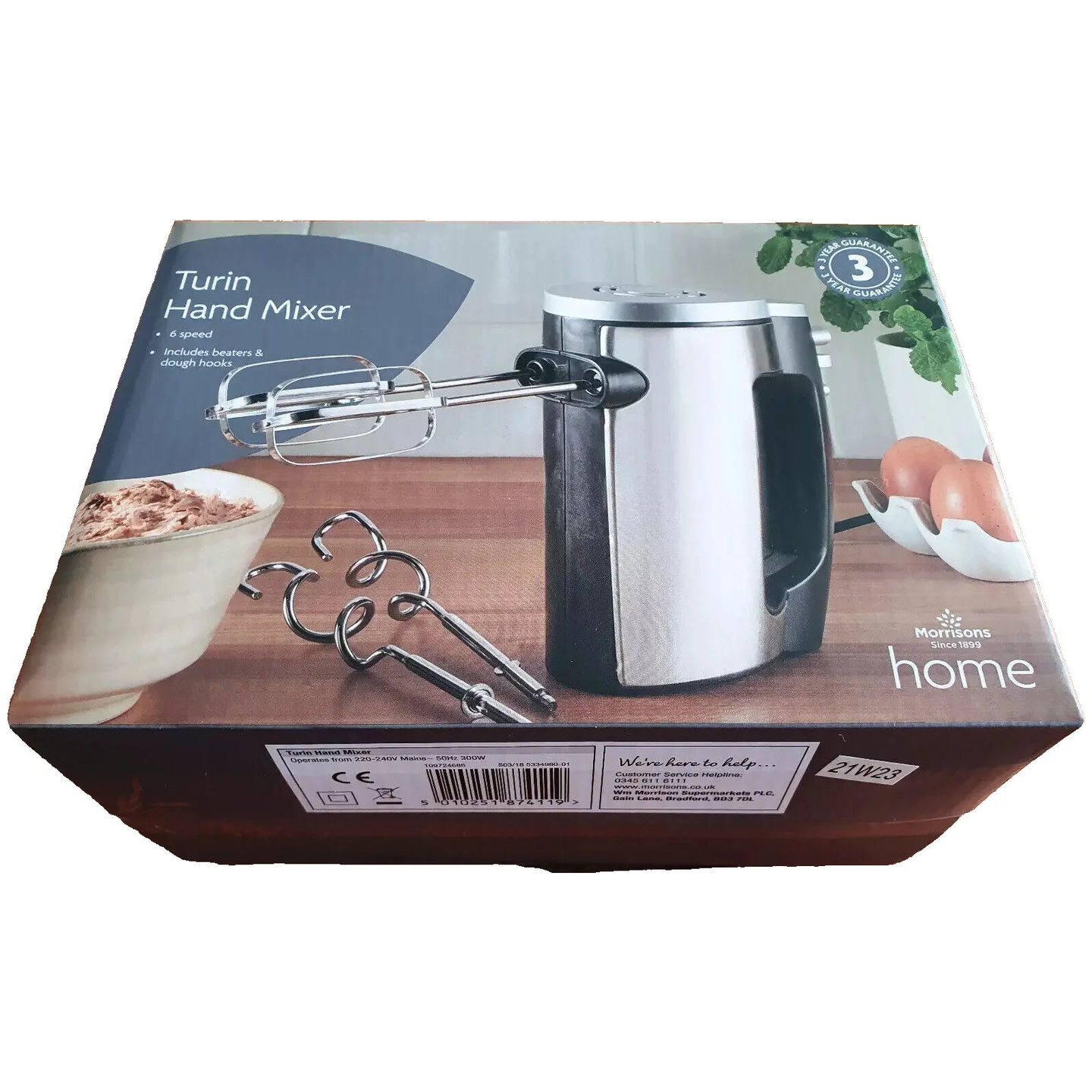 Blender Multifunctional Electric Stainless With Beaters & Dough Hooks Hand Mixer
