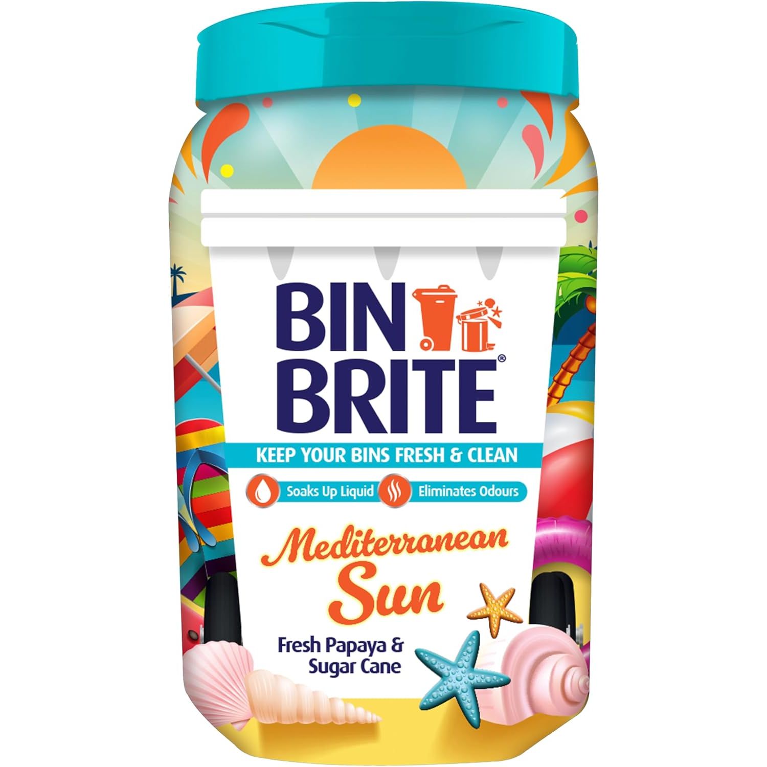 12 x Bin Odour Neutraliser Mediterranean Sun 500g