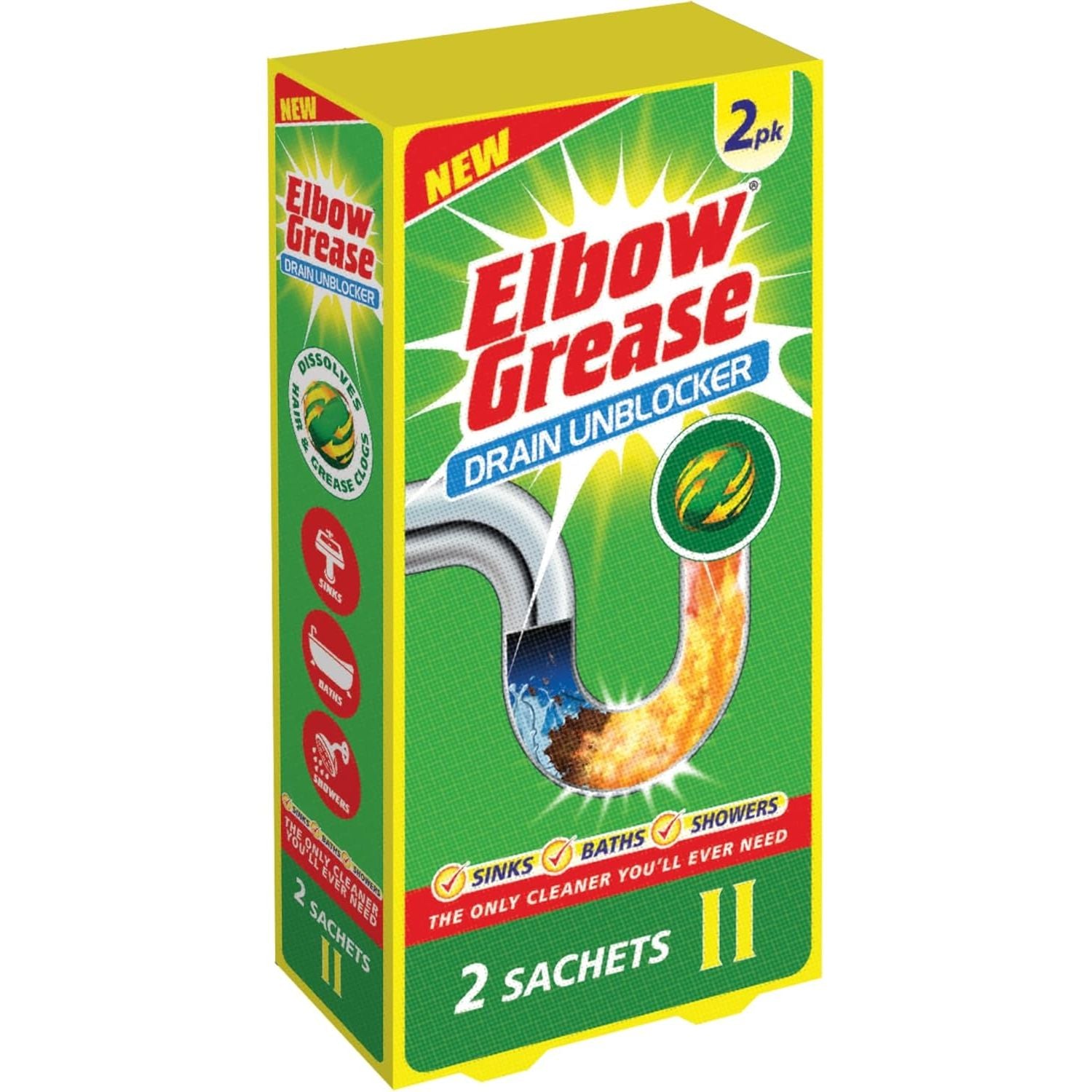 Elbow Grease Drain Unblocker Sachets 2x25g