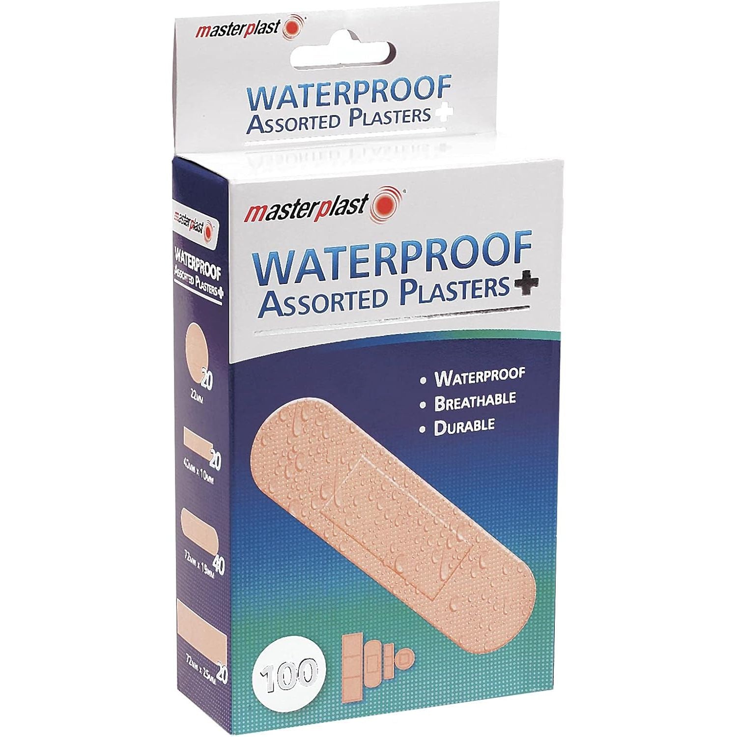 12 x Assorted Waterproof Plasters 100pk