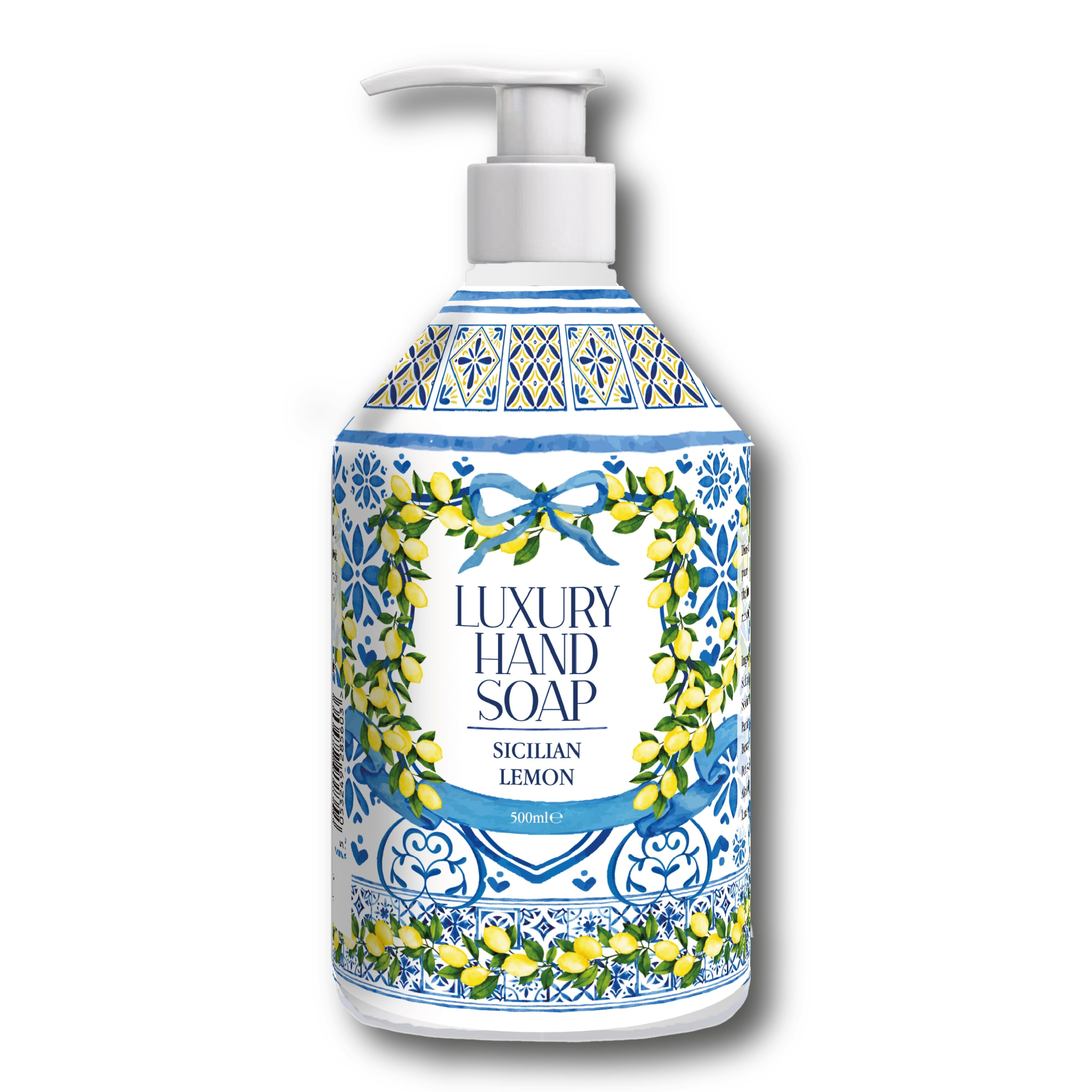 12 x Luxury Hand Soap Sicilian Lemon 500ml