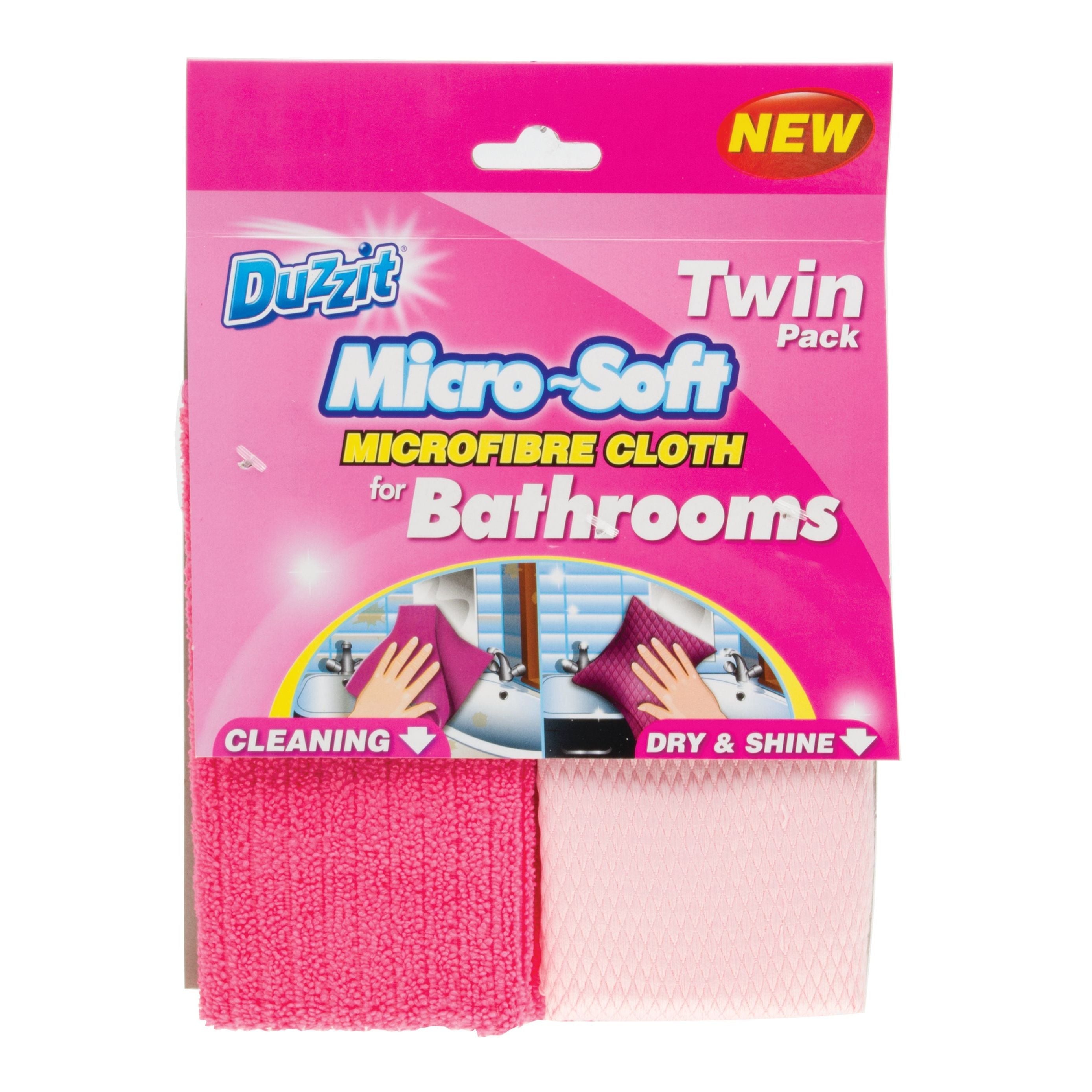 Micro-Soft Microfibre Bathroom Cloth 2pk