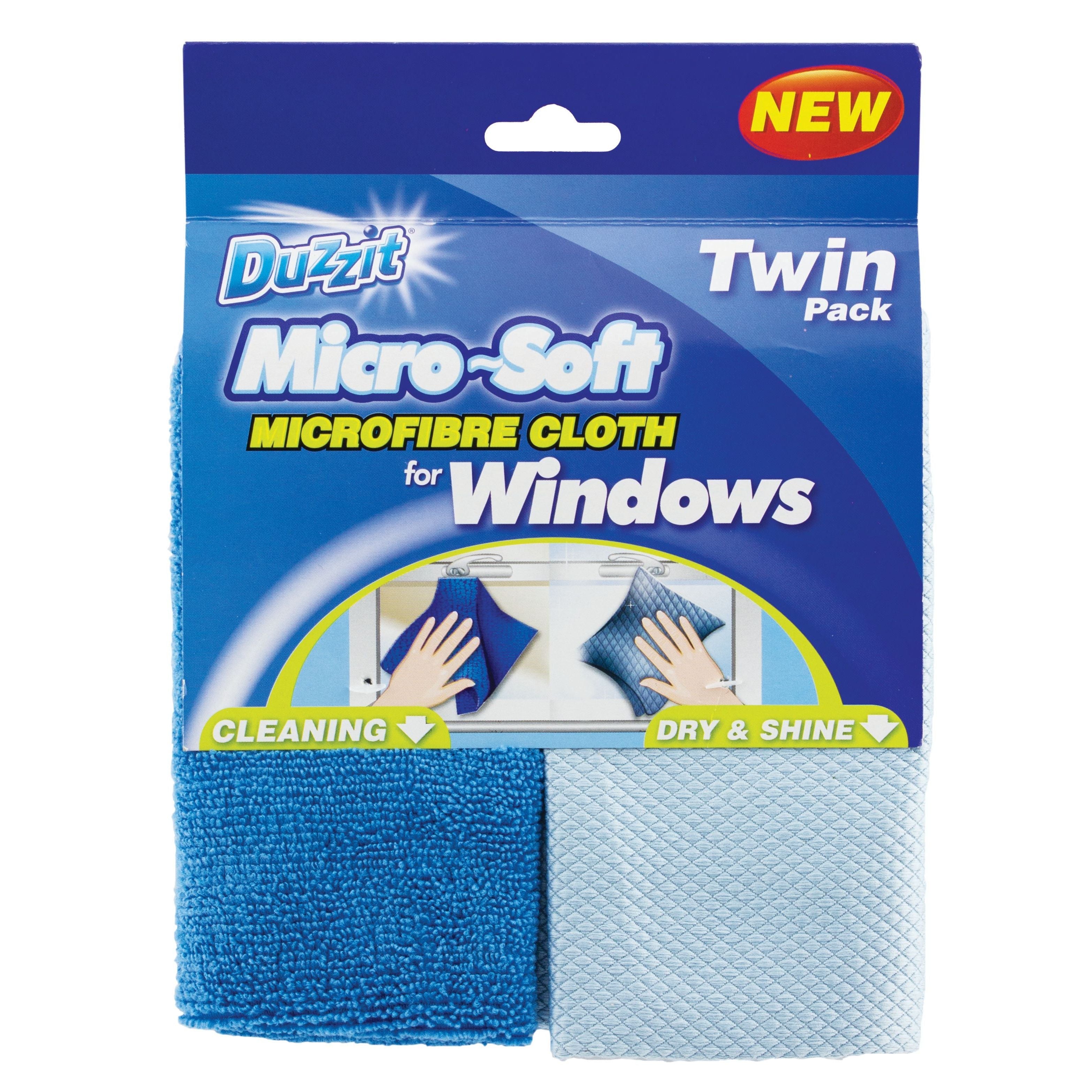 12 x Micro-Soft Microfibre Window Cloth 2pk