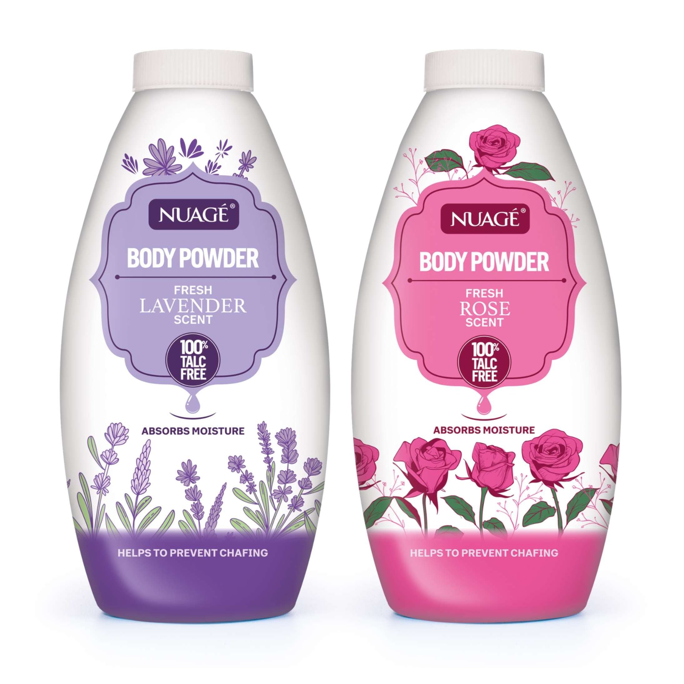 2 x Body Powder (Talc Free) Lavender & Rose 250g