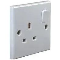 10 x Single Switched Socket Curve