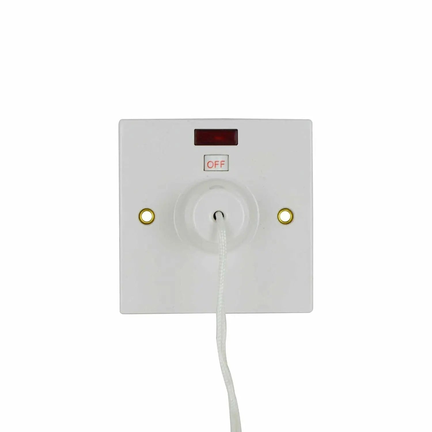 2 Way Ceiling Pull Cord 45 Amp Switch with Neon Light Shower/Toilet/Bathroom