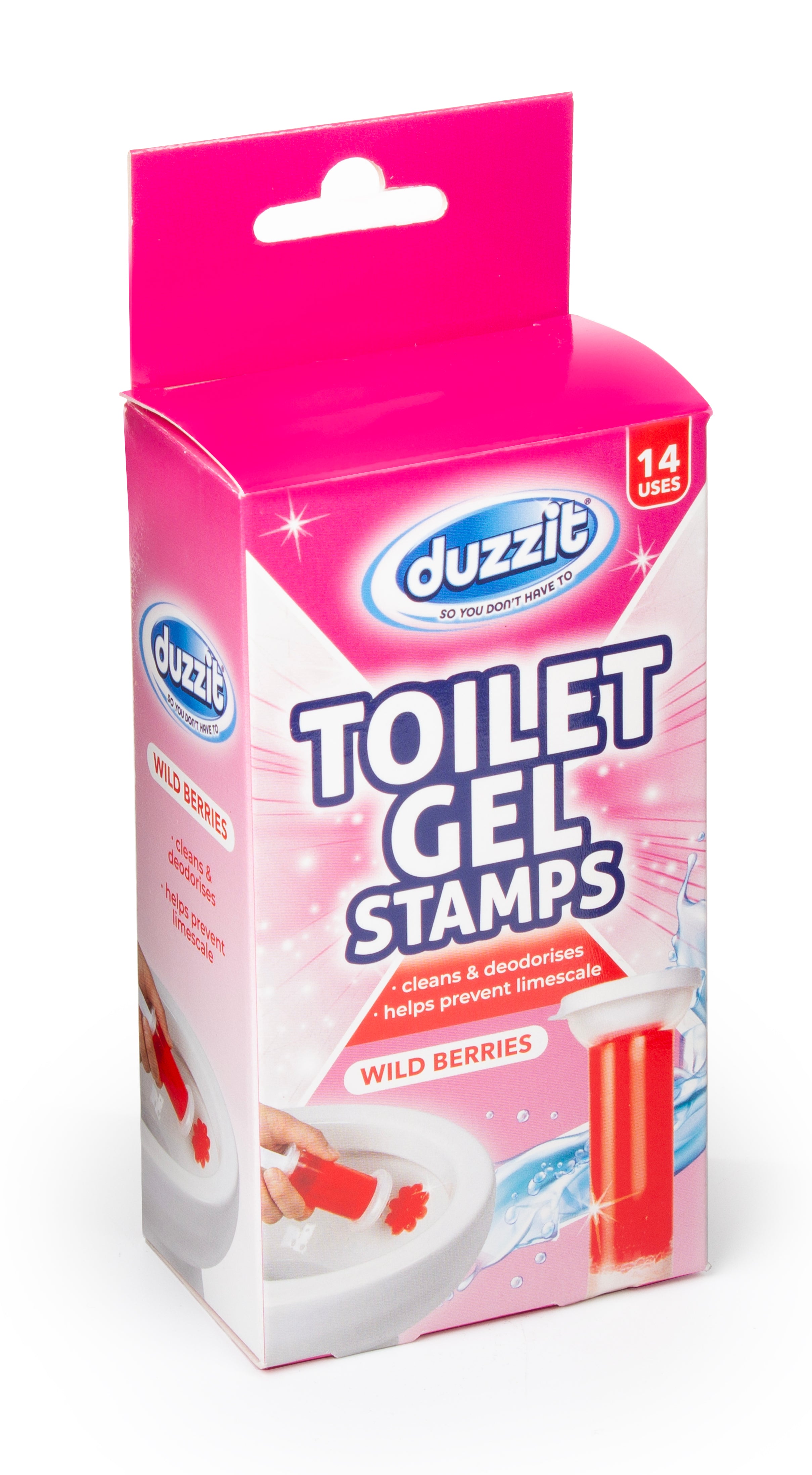 12 x Duzzit Toilet Gel Stamps Wild Berries