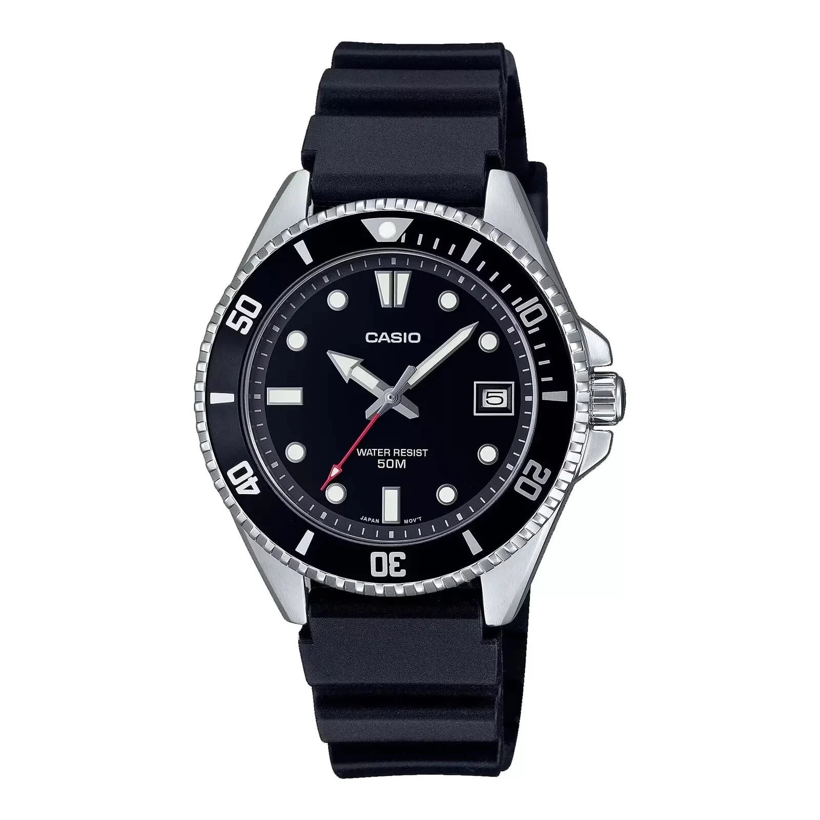 Casio MDV10-1A1 Unisex Dive Watch 38mm Black Dial Rubber Band Sports Style