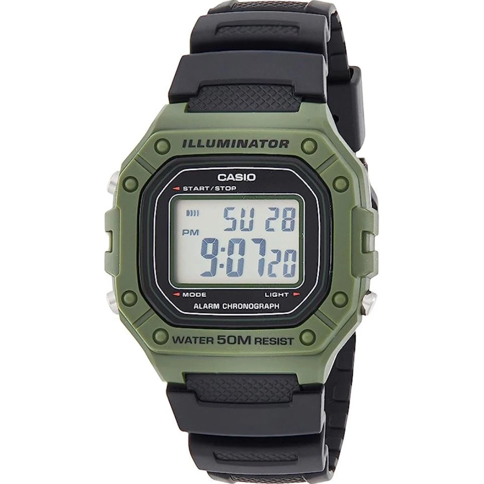 Casio Men's Youth W-218H-3AV Black Resin Quartz Sport Watch