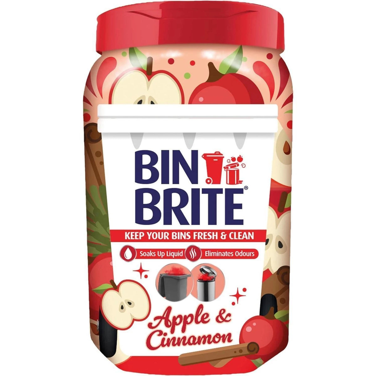 12 x Bin Odour Neutraliser 500g Apple & Cinnamon