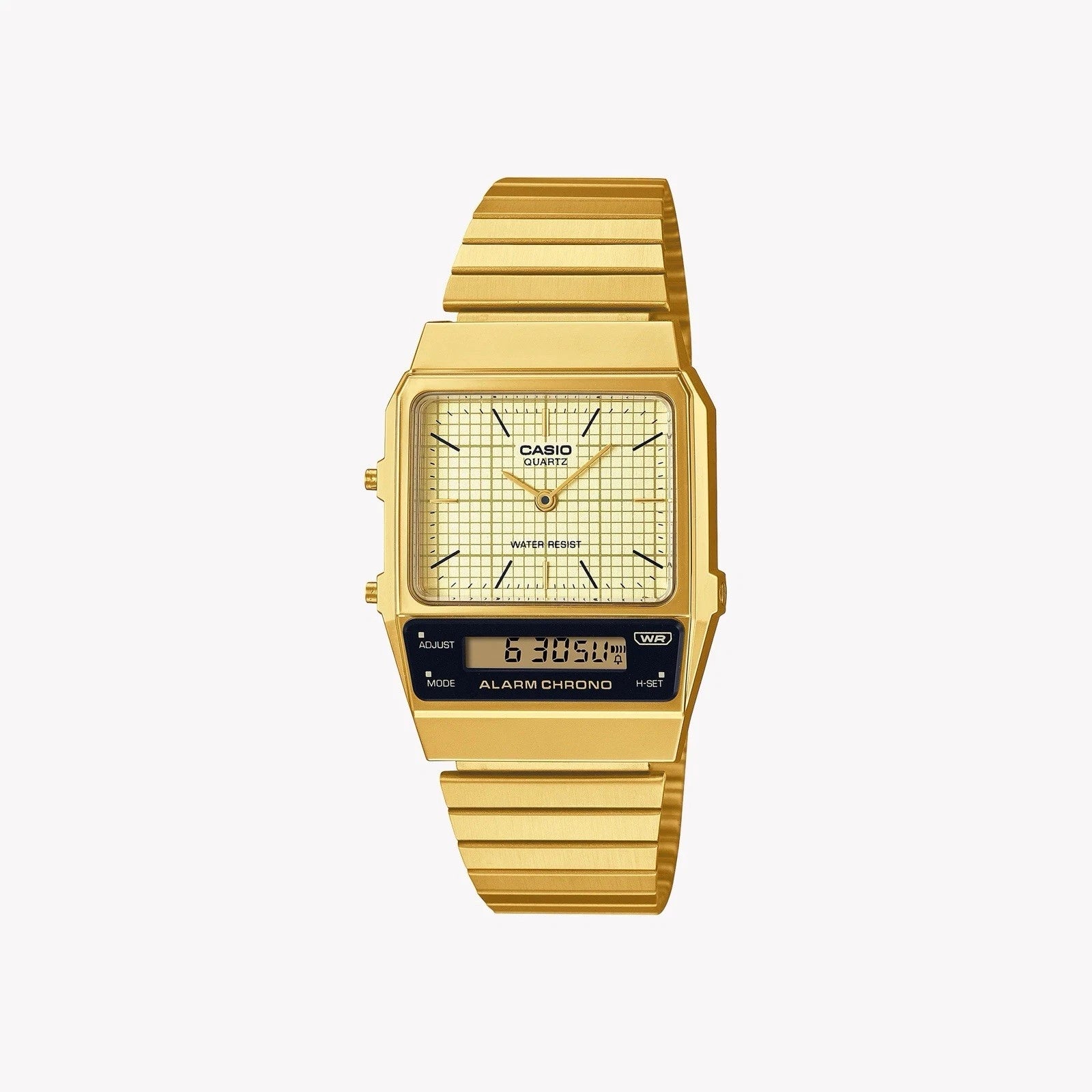 Casio AQ-800EG-9A Vintage Retro Gold Analog Digital Quartz Men's Classic Watch