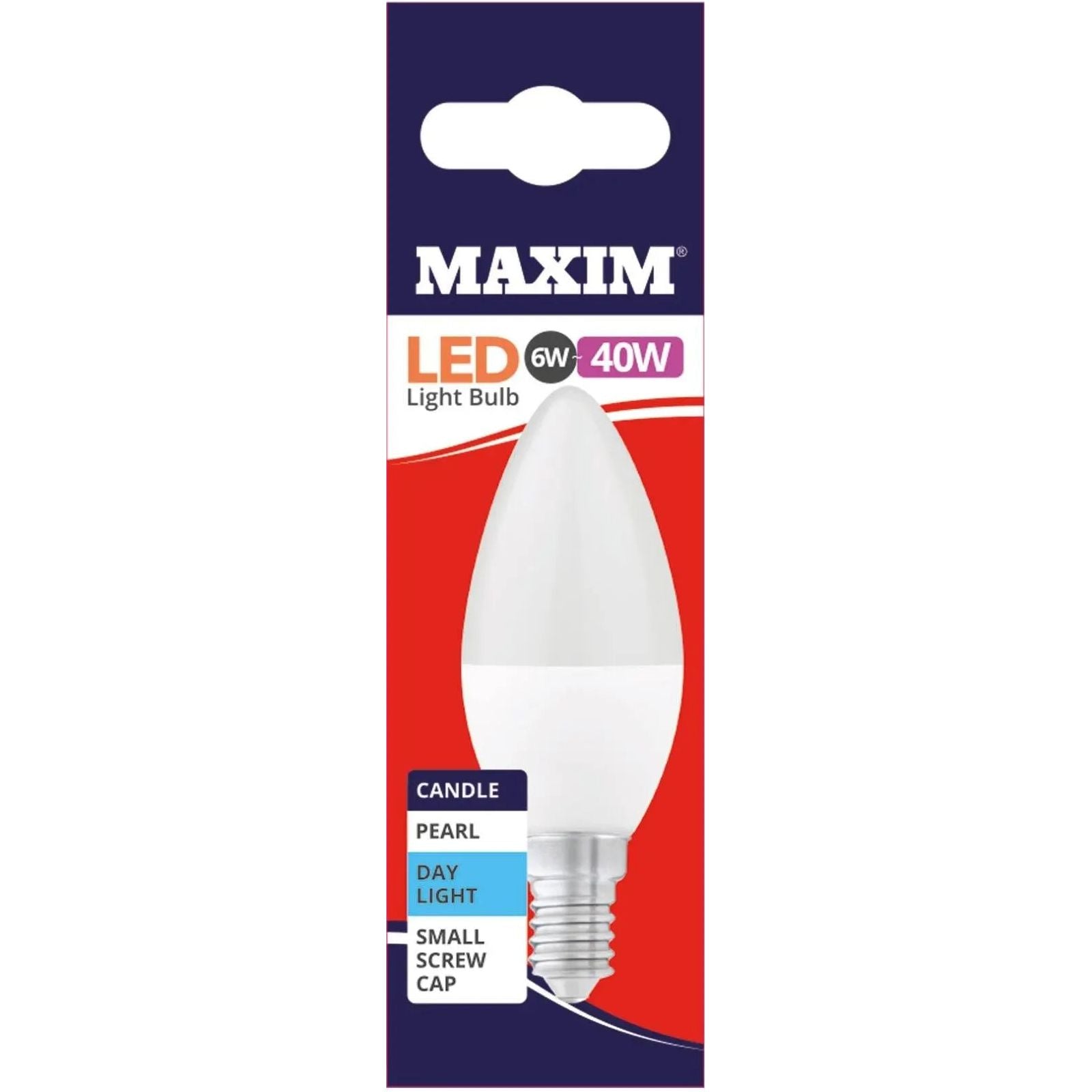 Candle Small Edison Screw Day Light 40w (6w) E14 Pearl LED Bulb
