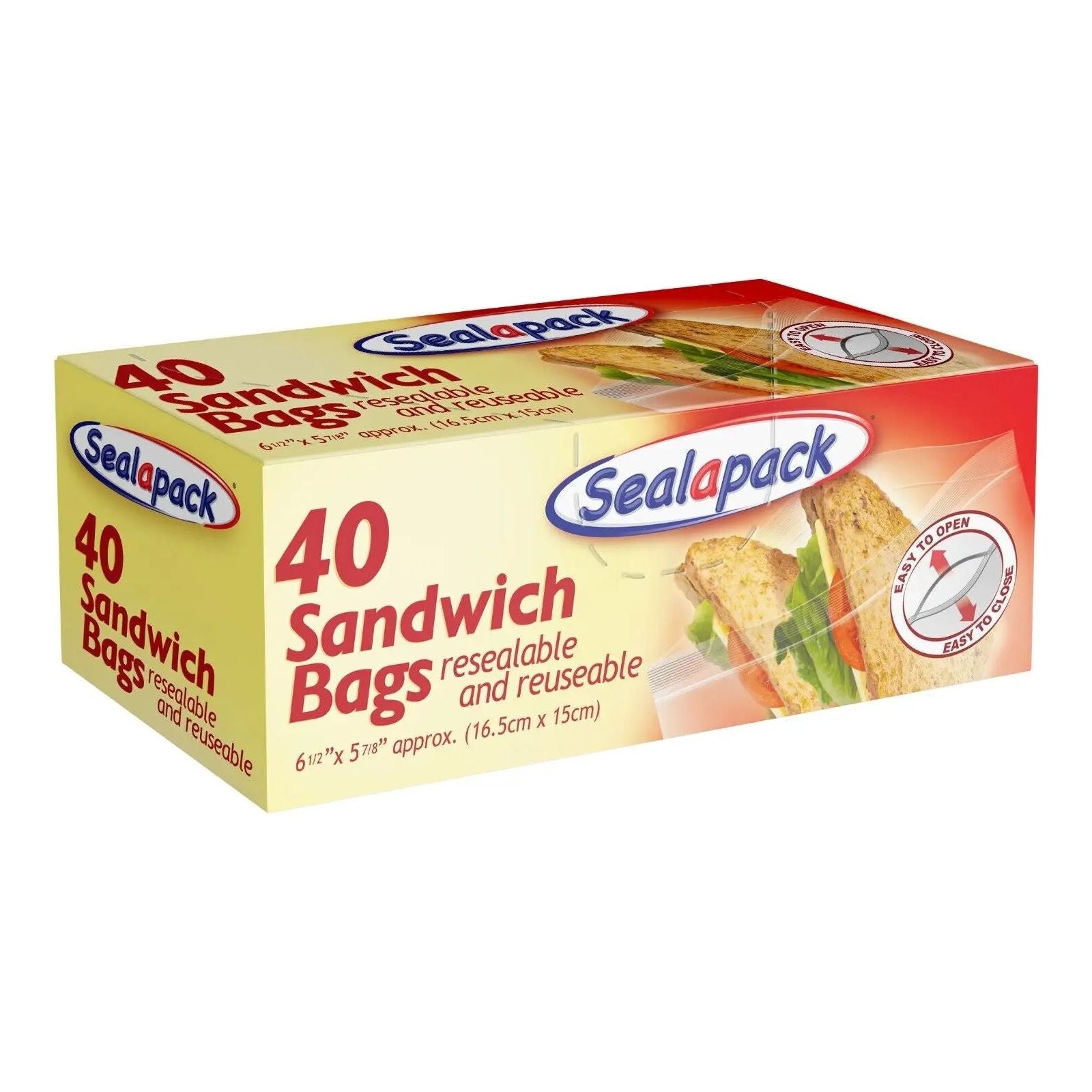 40Pk Sandwich Bags 16.5cm x 15cm