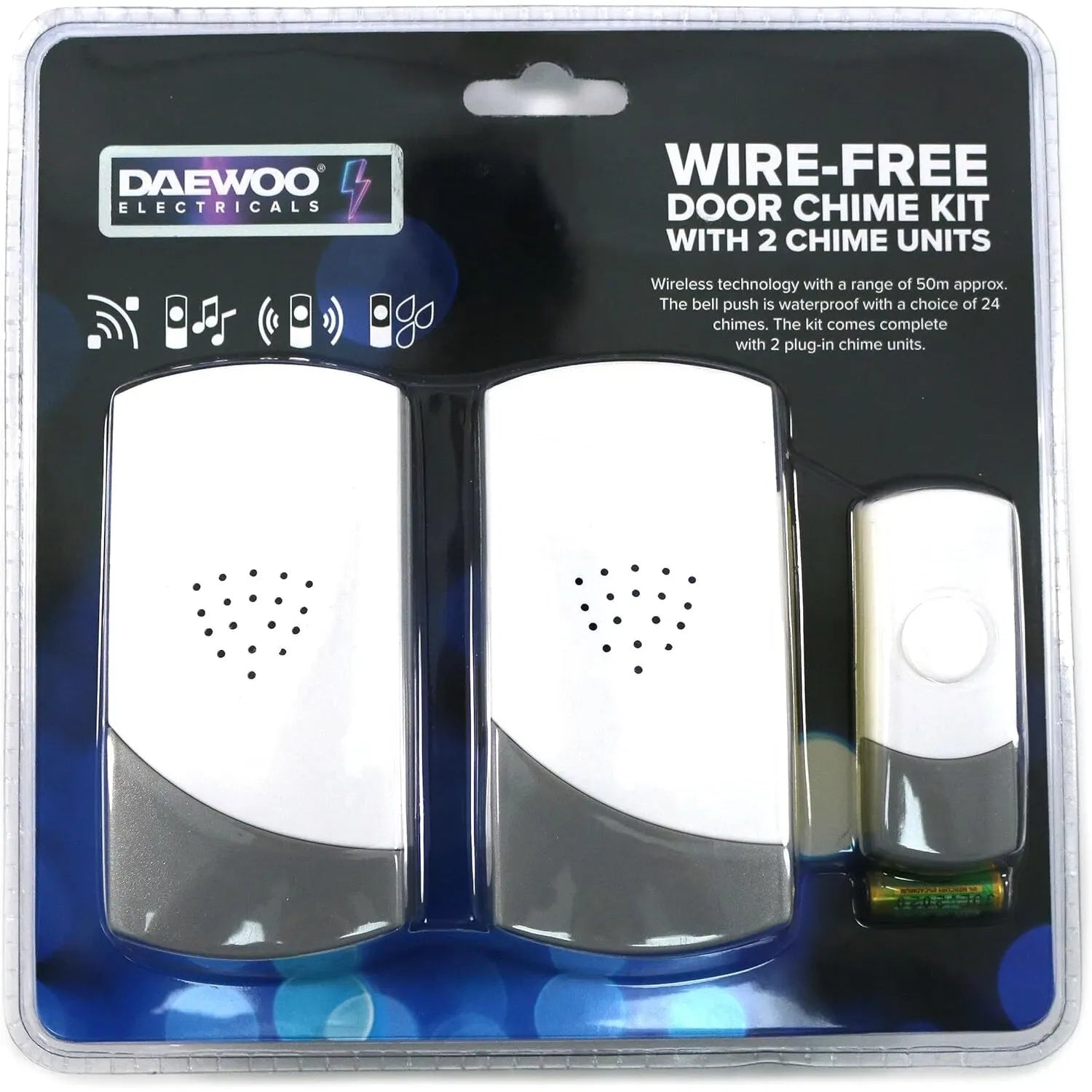 Wire-Free Door Chime Kit With 2 Chime Units