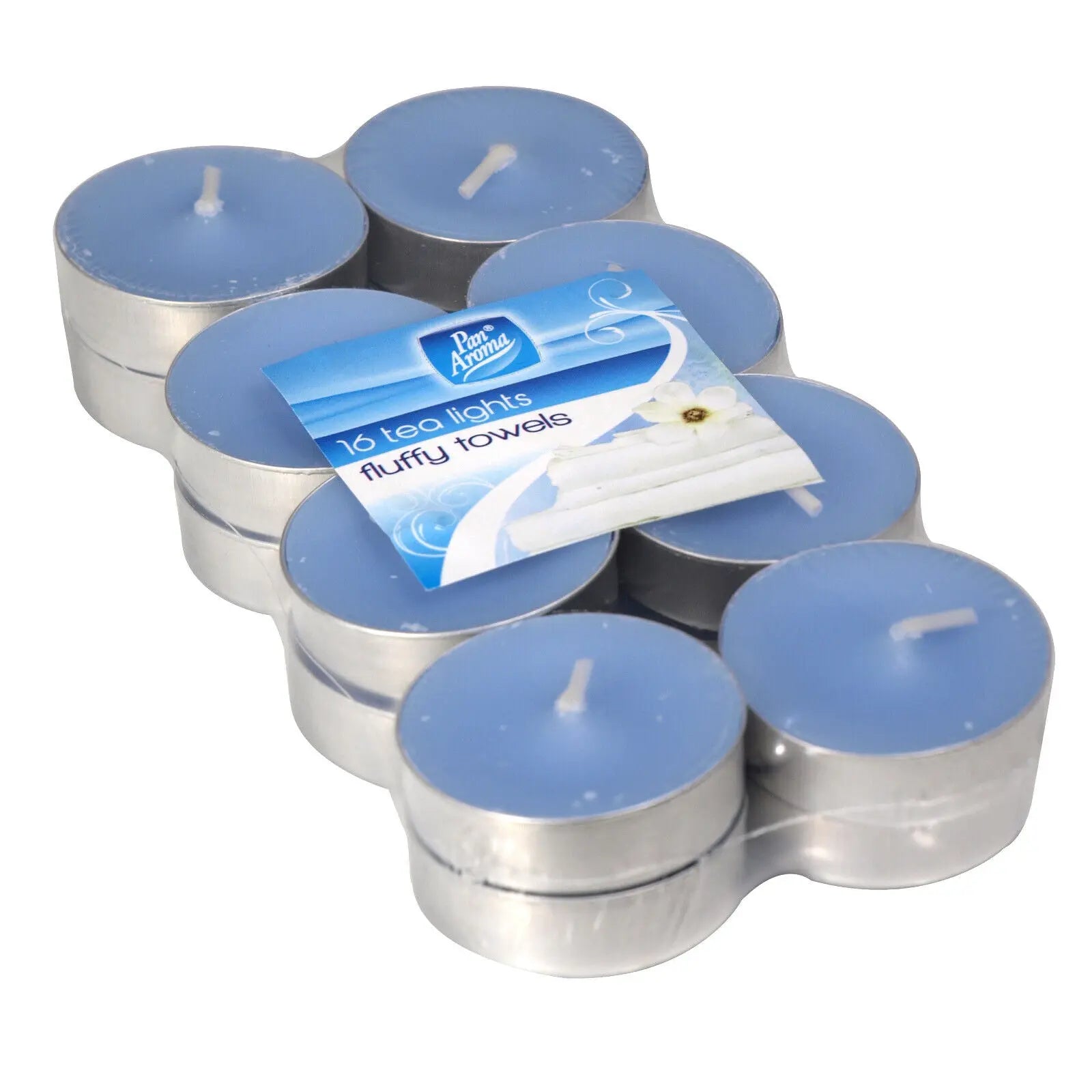 Colour Tea Lights 16 Pack Fluffy Towels